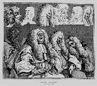 Taf. nach S. 928: Hogarth, "Die Bank. Oder Charakterbilder, Caricaturen und utrirte Zeichnungen" 