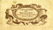 Le Clerc, (Caractere des Passions (nach Le Brun, Taf. 1, Titelblatt