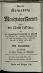 Reinhard 1759, Titelblatt