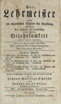 Dodsley, Titelblatt