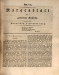 Morgenblatt Titelblatt